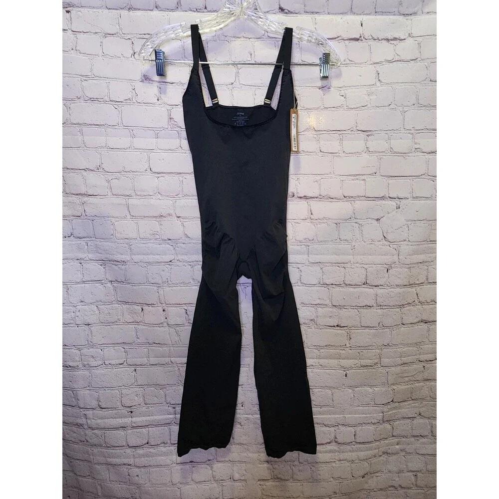 Skims Everyday Sculpt Open Bust Catsuit Womens 4X Onyx